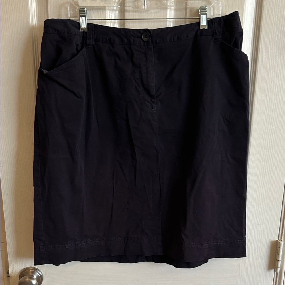 Land’s End Navy Knee-Length Skirt